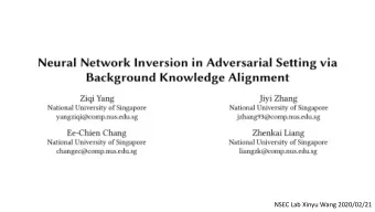 NSEC Lab Xinyu Wang 2020/02/21   Linden, A.T., &amp; Kindermann, J. (1989). Inversion of