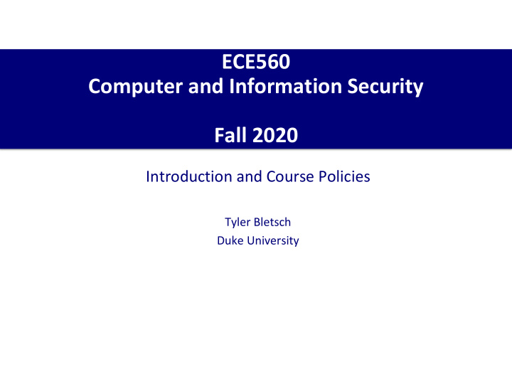 ece560 computer and information security fall 2020