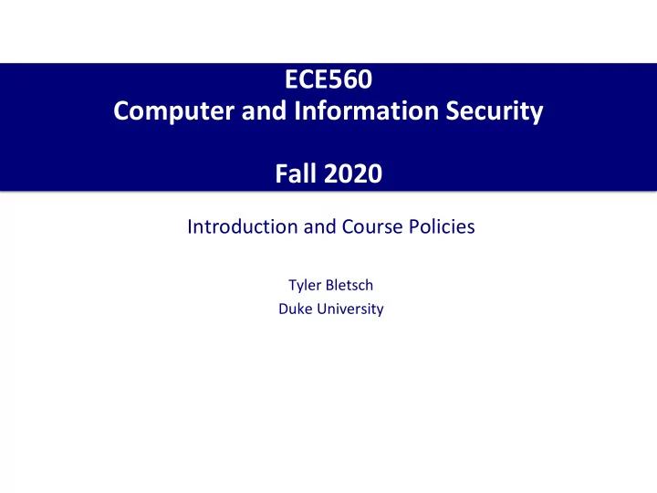 ece560 computer and information security fall 2020