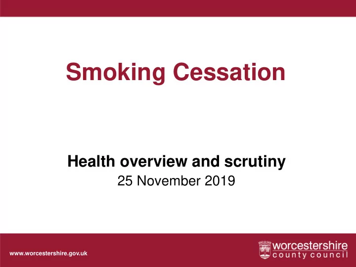 smoking cessation