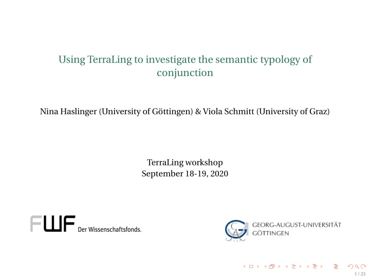 using terraling to investigate the semantic typology of