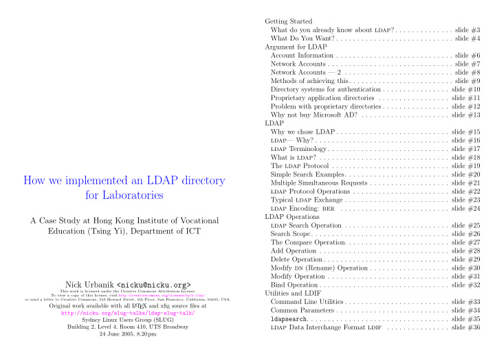 how we implemented an ldap directory