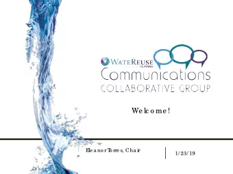 We lc o me !  E  le a no r T  o rre s, Cha ir  1/ 23/ 19  I  ntro duc tio ns  T  he  Uniq ue , T