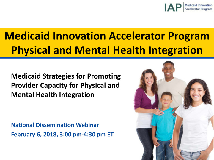 medicaid innovation accelerator program physical and