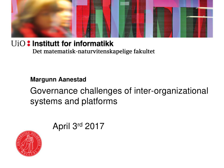 governance challenges of inter organizational systems and