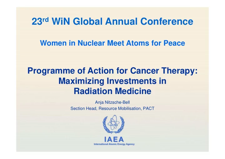 23 rd win global annual conference
