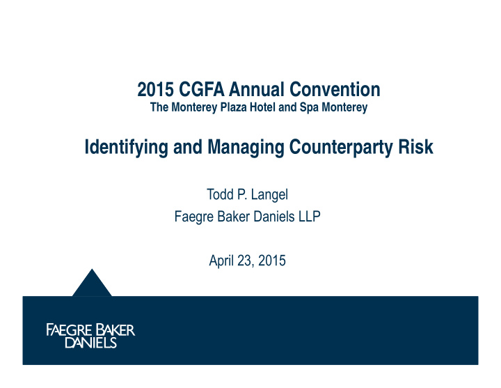 2015 cgfa annual convention