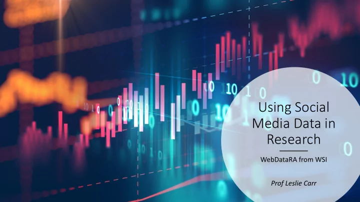 using social media data in research