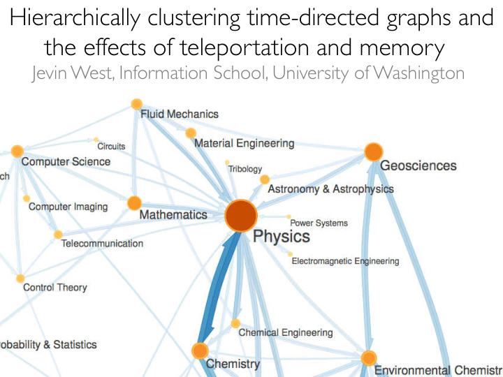 hierarchically clustering time directed graphs and the