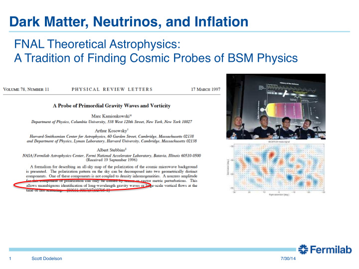 dark matter neutrinos and inflation