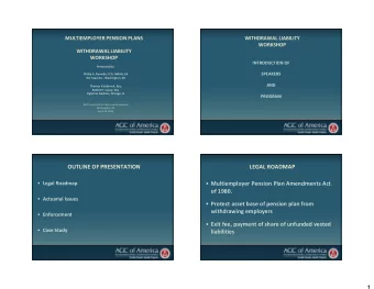 1 BASIC RULES BASIC RULES  Complete Withdrawal (4203)  Partial Withdrawal (4205)  70%