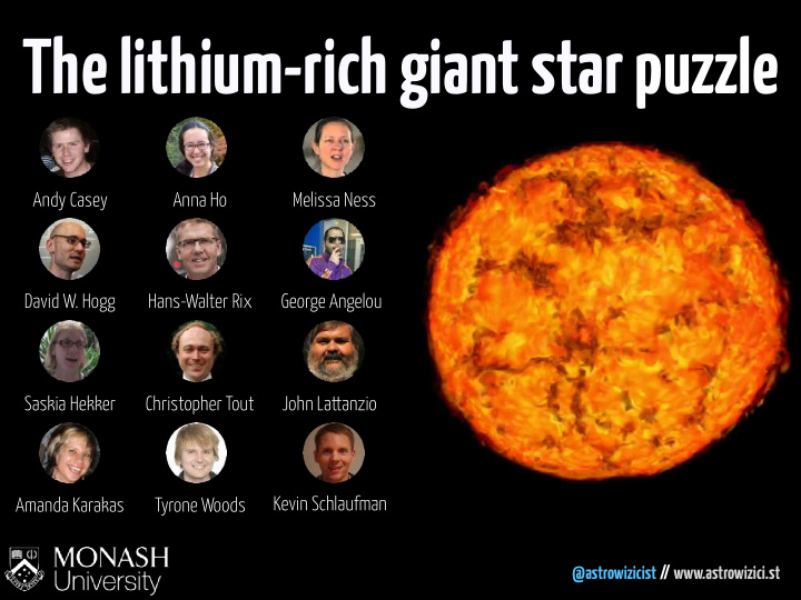 the lithium rich giant star puzzle