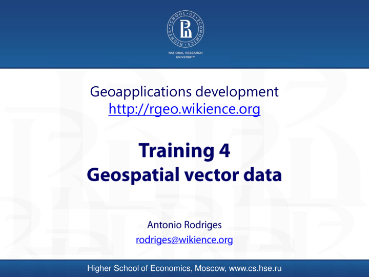 geoapplications development http rgeo wikience org