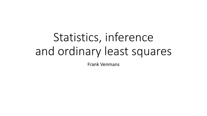 statistics inference