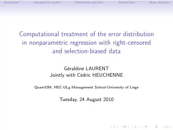 Computational treatment of the error distribution  in nonparametric regression with right-censored