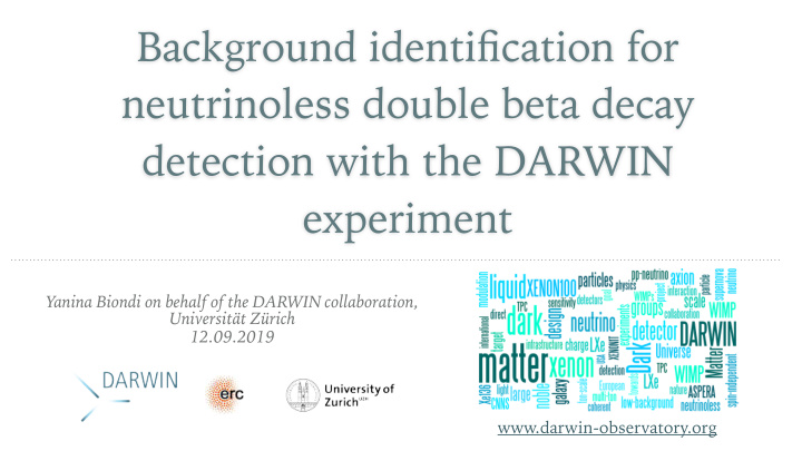 background identification for neutrinoless double beta