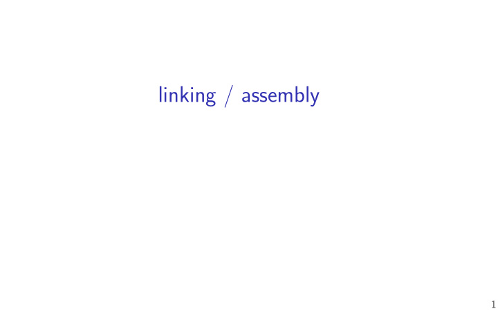 linking assembly