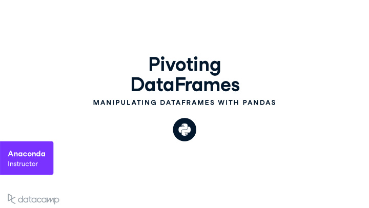 pi v oting dataframes