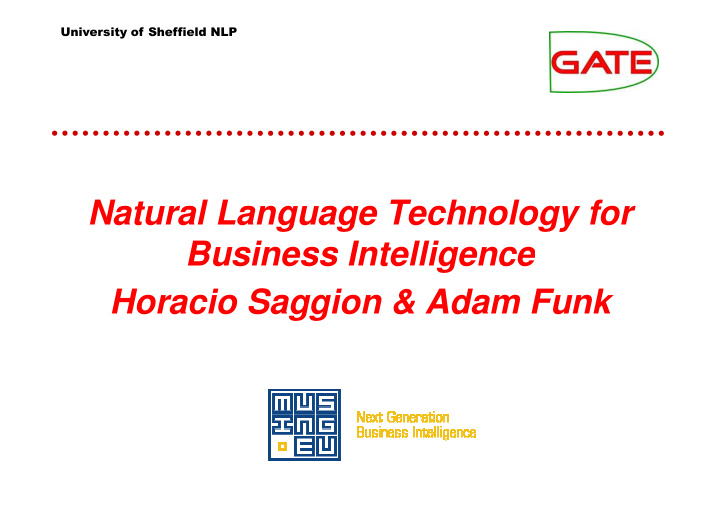 natural language technology for business intelligence
