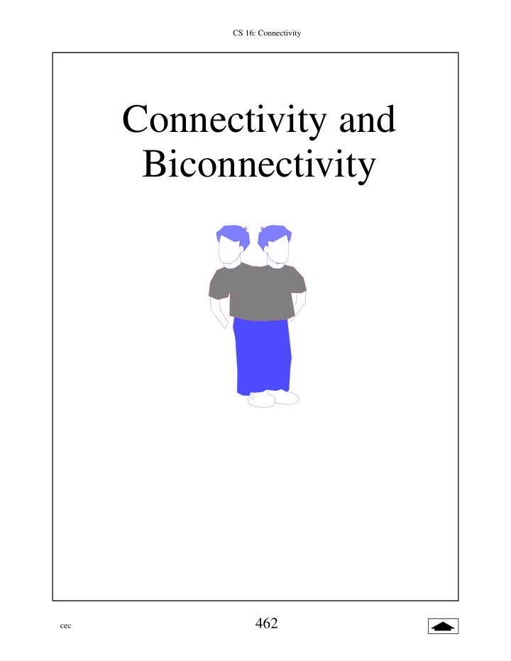 connectivity and biconnectivity