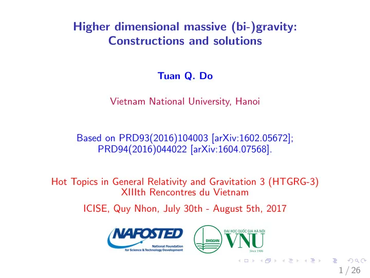 higher dimensional massive bi gravity constructions and