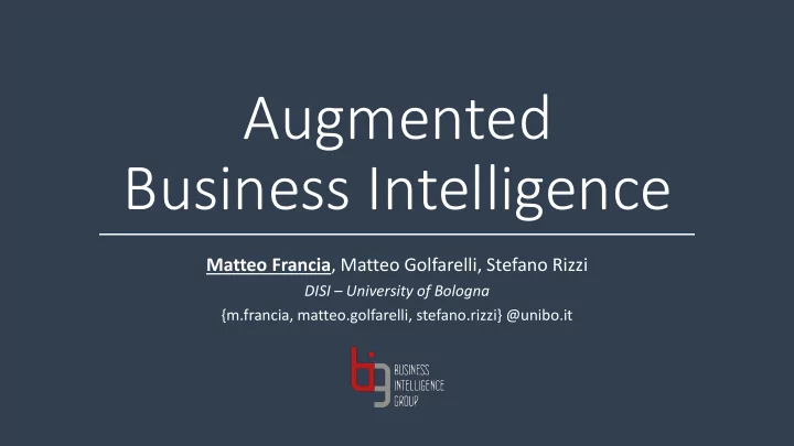 business intelligence