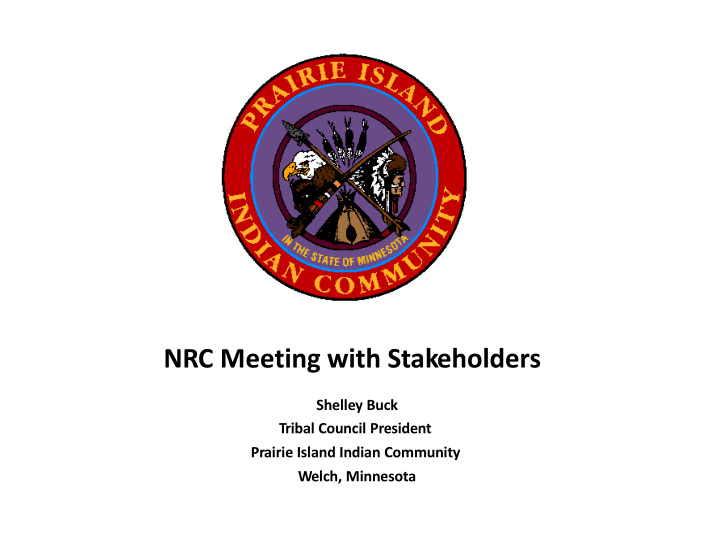 nrc meeting with stakeholders
