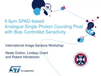 9.8m SPAD-based  Analogue Single Photon Counting Pixel  with Bias Controlled Sensitivity