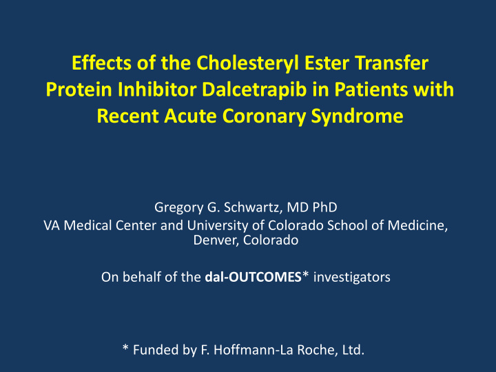 effects of the cholesteryl ester transfer protein