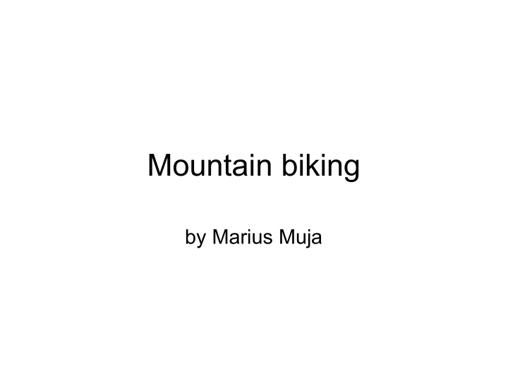 mountain biking