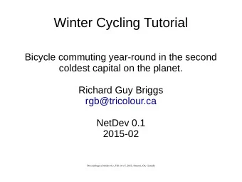 Winter Cycling Tutorial  Bicycle commuting year-round in the second  coldest capital on the planet.