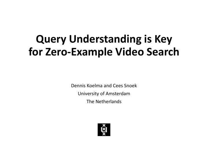 for zero example video search