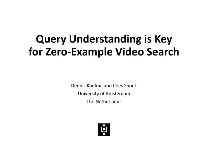 for zero example video search