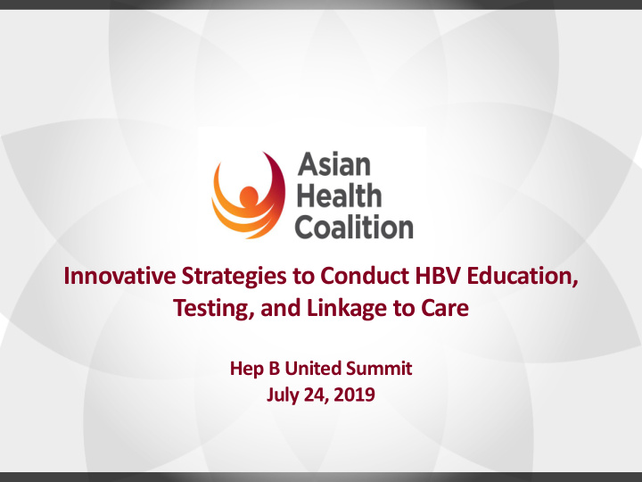 innovative strategies to conduct hbv education testing
