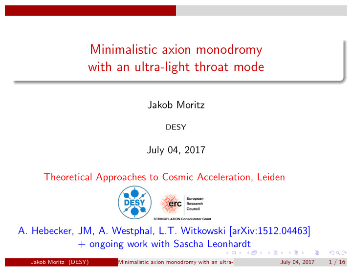 minimalistic axion monodromy with an ultra light throat