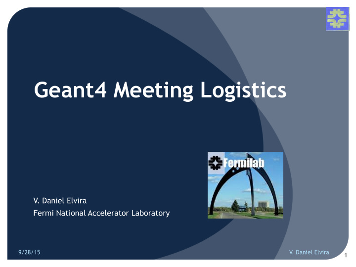 geant4 meeting logistics