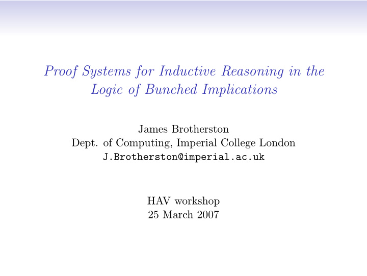 proof systems for inductive reasoning in the logic of
