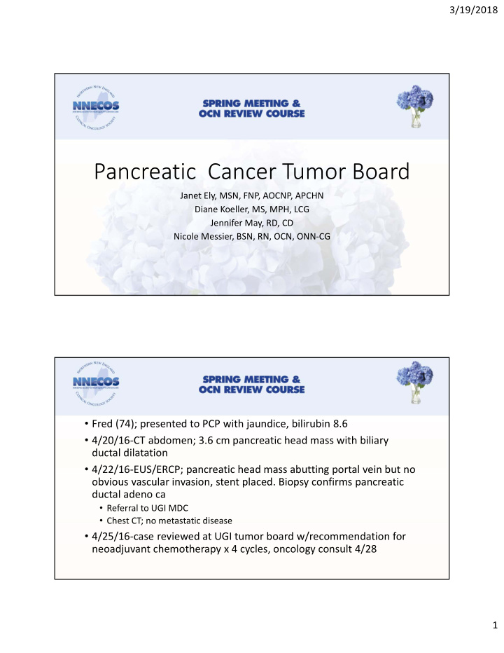 pancreatic cancer tumor board