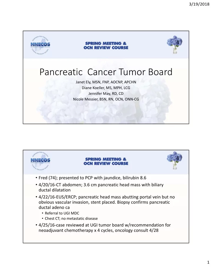 pancreatic cancer tumor board