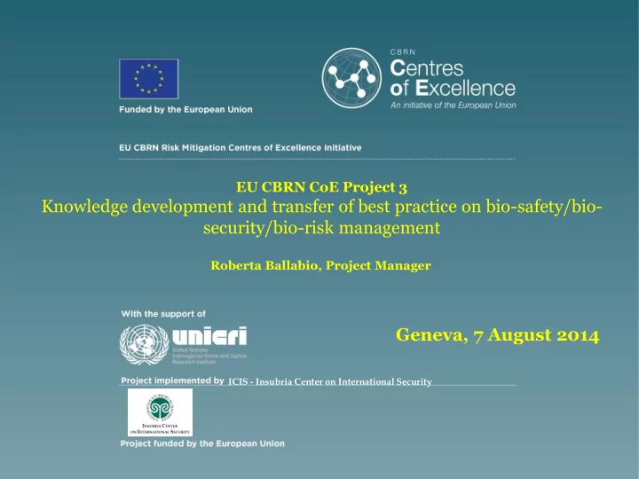 knowledge development and transfer of best practice on