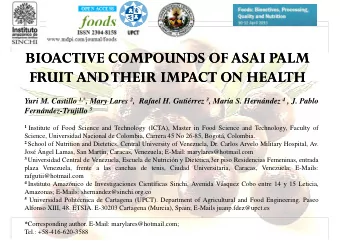 BIOACTIVE COMPOUNDS OF ASAI PALM  BIOACTIVE COMPOUNDS OF ASAI PALM  BIOACTIVE COMPOUNDS OF ASAI