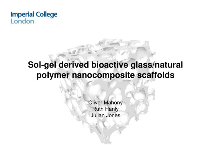 sol gel derived bioactive glass natural polymer