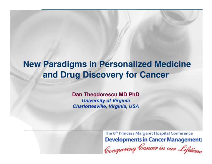 new paradigms in personalized medicine and drug discovery