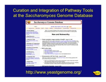 Curation and Integration of Pathway Tools at the Saccharomyces Genome Database