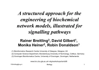 A structured approach for the  engineering of biochemical  network models, illustrated for
