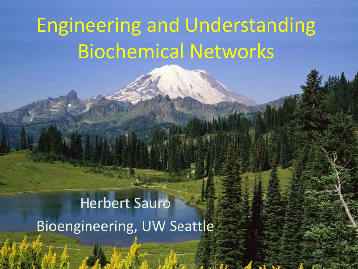 engineering and understanding biochemical networks