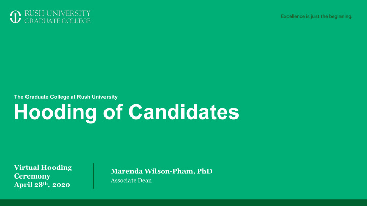 hooding of candidates