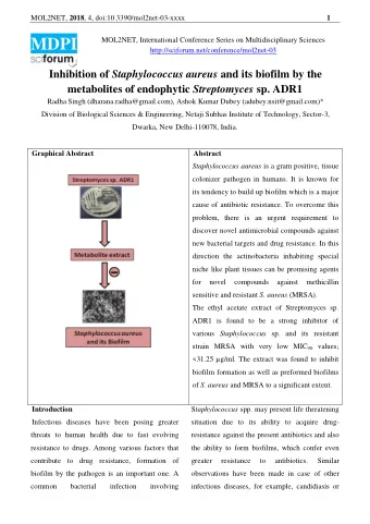 MOL2NET, 2018 , 4, doi:10.3390/mol2net-03-xxxx  2  pseudomonas infections. This has caused an  on