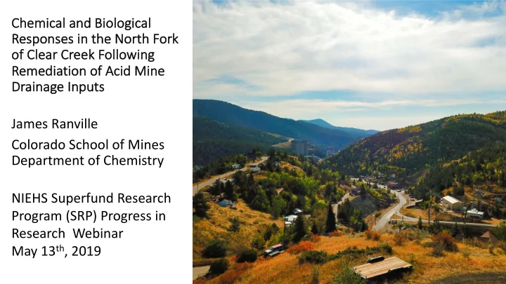 james ranville colorado school of mines department of