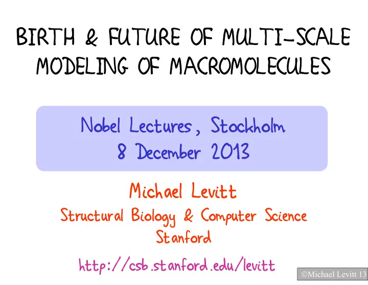 birth birth future future of of multi scale multi scale
